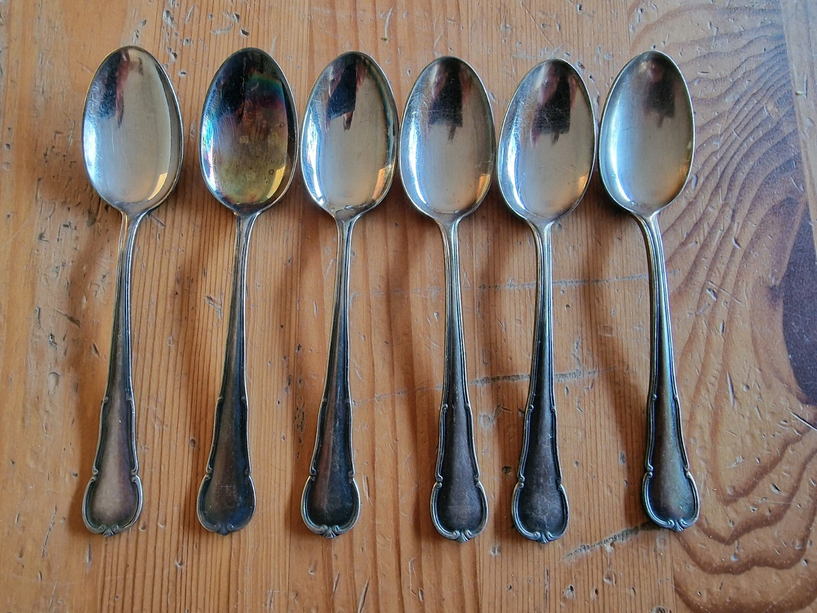 WMF Patent 90, Silber Löffel, Antiquität, 6 Stück